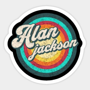 alan/ name in rainbow circle Sticker